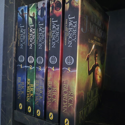 Percy Jackson Complete Series 1-5 by Rick Riordan, like new
