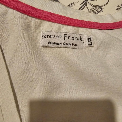 Forever Friends nightdress L/XL like new, white with pink hearts