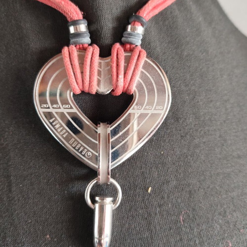 Armada Nueva Italian stainless steel heart choker necklace