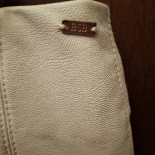 BSB mini leather skirt like new, beige, size XL