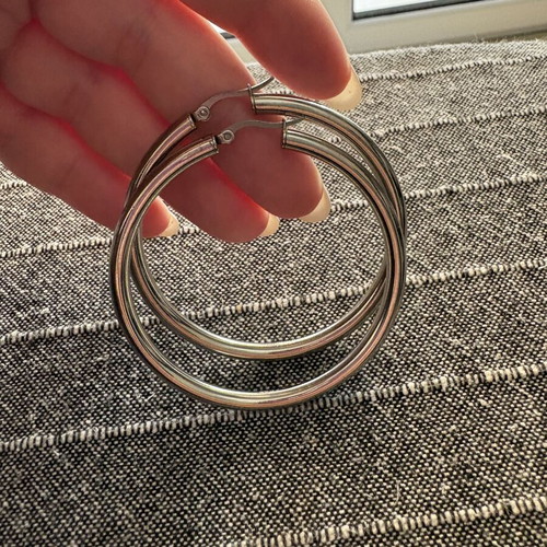 Jools hoop earrings like new, large size, silver