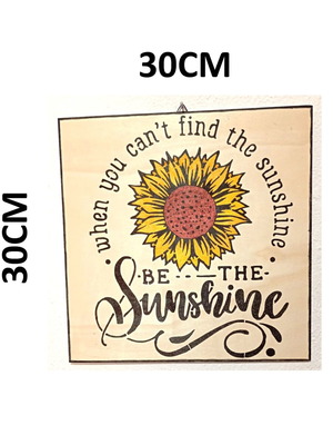 Handmade wooden frame Sunshine 30x30cm new