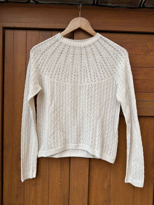 Knitted cotton sweater Uniqlo like new, size S, white