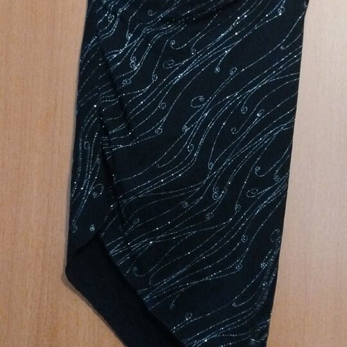 Black blouse with silver straps like new, size S