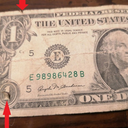 USA 2 used $1 banknotes (1974 & 1981)