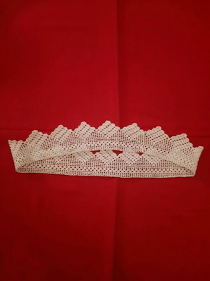 Knitted lace 72 by 6.5 centimeters handmade new