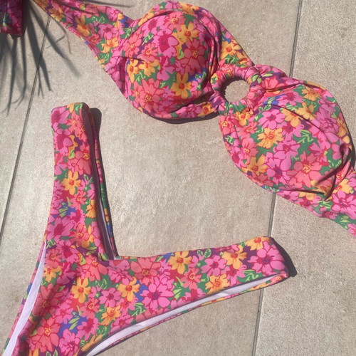 Floral bikini new, multicolor, size M-L