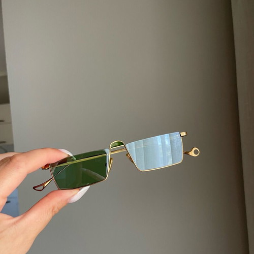 Eyepetizer Unisex Sunglasses like new, green and gold