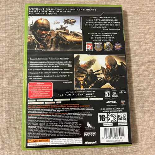 Quake Wars Enemy Territory Xbox 360 PAL used, complete