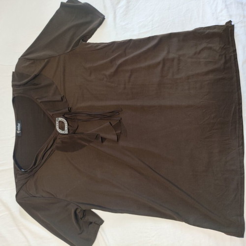 Blouse brown size Large like new