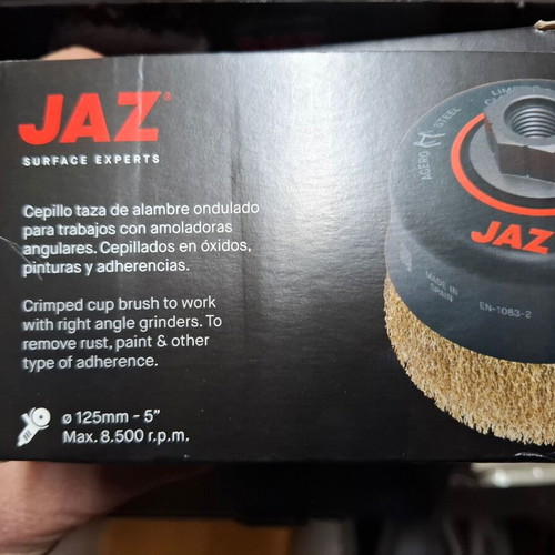 Wire wheel brush bell type new with bronze bristles
