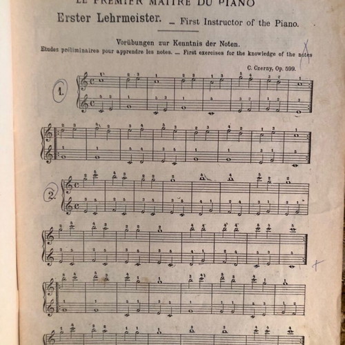 Czerny piano method for beginners used, 1935-1940 edition