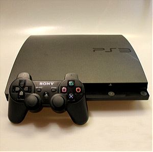 PS3 slim + 1 Dualshock Controller 3 + 4 Παιχνίδια