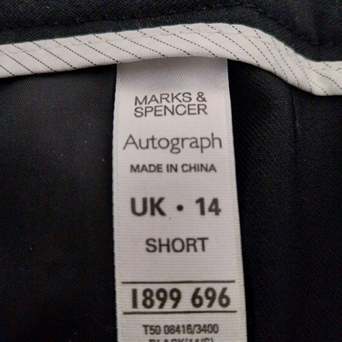 Marks and Spencer Autograph women's pants black like new, 100% wool, size XL