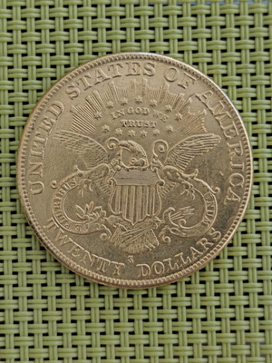 Χρυσό νόμισμα Double Eagle Liberty Head $20 1898-S καινούργιο