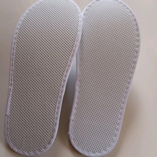 Disposable new slippers, pack of 5, white, one size