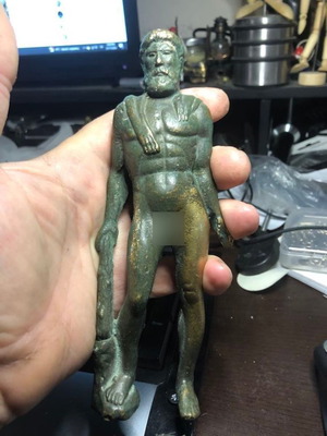 Bronze statuette of Heracles like new, rare vintage piece