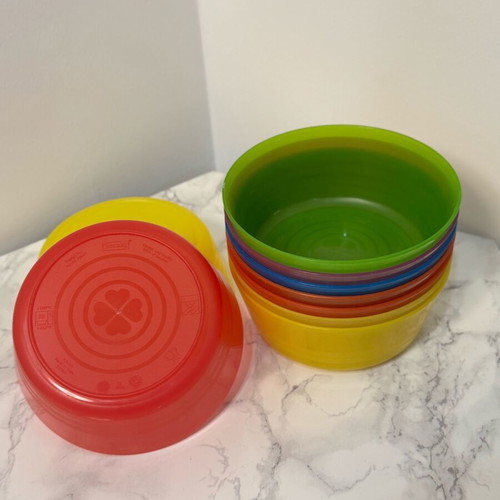 IKEA plastic bowls like new, set of 9