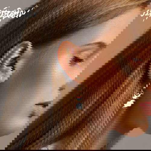 Χειροποίητα σκουλαρίκια γάτα άσπρη καινούργια με σμαλτοχρώματα