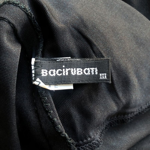 Bacirubati Mini Black Slip Dress with Floral Embroidery like new