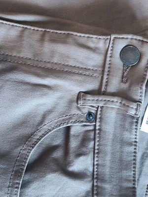 Women's pants new, waxed leather look, beige, Pull & Bear