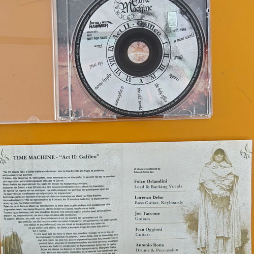 Time Machine Act II: Galileo CD like new, metal