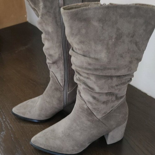 Suede boots brown size 38 like new