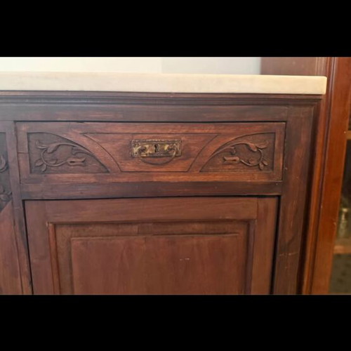 Antique buffet with marble top used