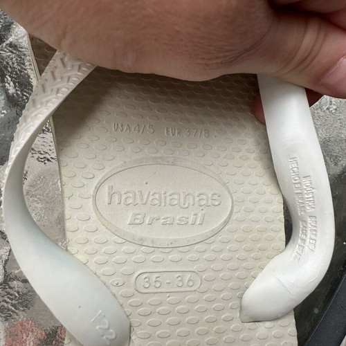 Havaianas slippers new, size 36, white and green