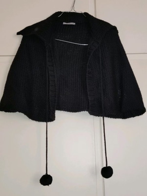 More women's short cape used, black