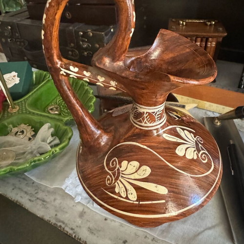 Amphora hand painted 25 cm height like new