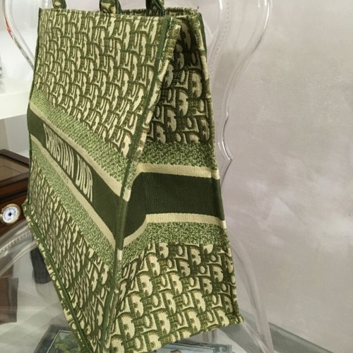 Christian Dior Large Oblique Book Tote Green bag new