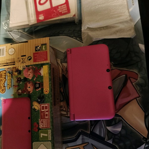 3DS XL Pink Animal Crossing like new
