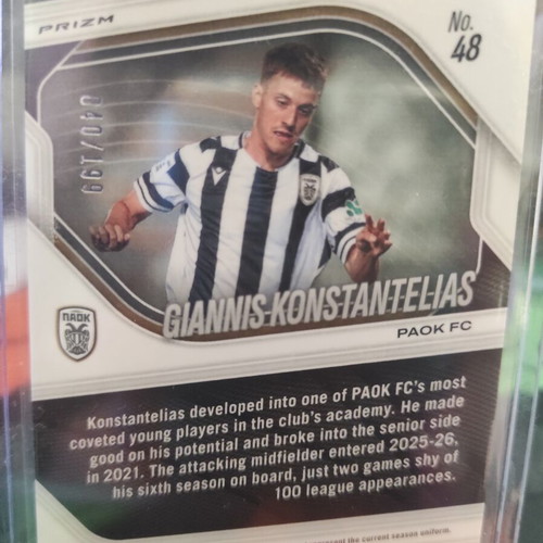 Giannis Konstantelias Rookie Card 199 Panini Prizm FIFA Soccer