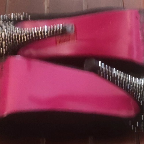 High-heeled shoes with rhinestones like new, size 40, black
