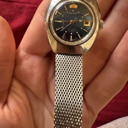 Orient automatic vintage women's watch used, silver