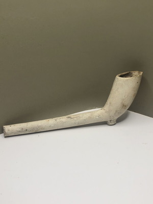 Antique clay pipe used, English Victorian Edwardian, 12cm