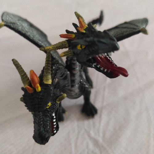 Black Two-Headed Dragon Bullyland miniature like new