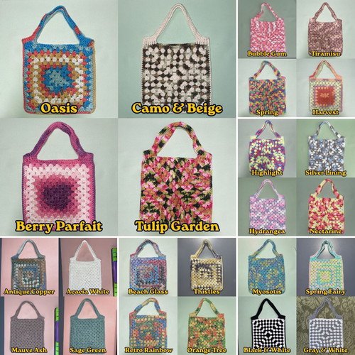 Handmade Crochet Mini Tote Bag made to order, cotton blend