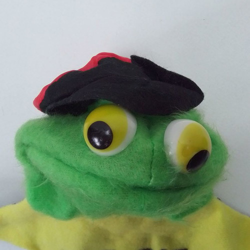 Vintage frog puppet glove with whistle fru fru used