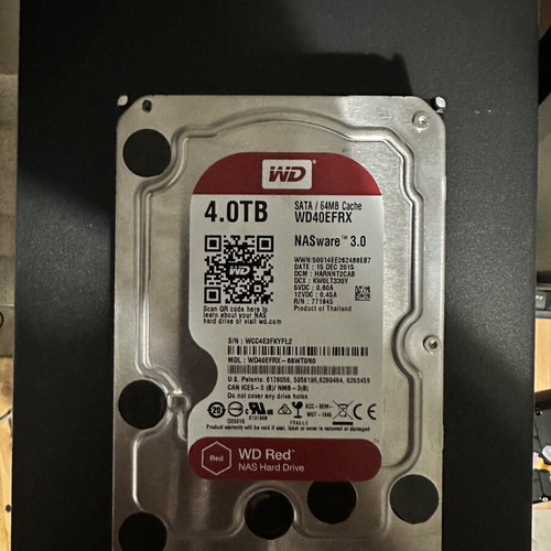 Western Digital 4TB NASware hard drive