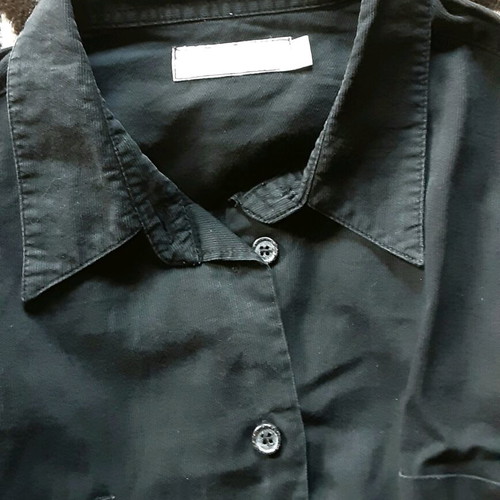 Corduroy shirt with dragon on back like new, black and red, size XL