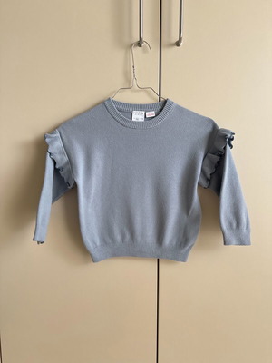 Zara sweater used, blue ruffle detail for 4-5 years 110 cm