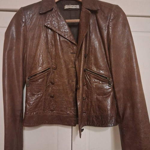 Moda per Due women's leather jacket, like new, brown