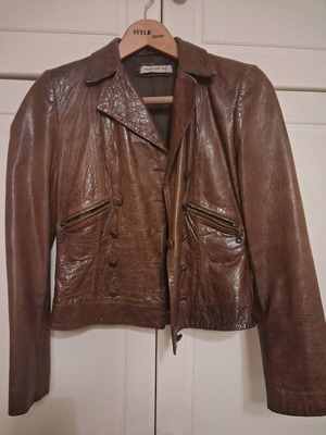 Moda per Due women's leather jacket, like new, brown