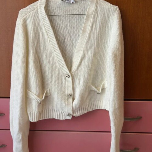 Toi&Moi knitted cardigan like new, size S/M, white
