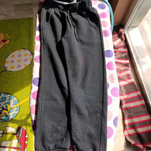 Fleece sportswear black like new, size 128 cm