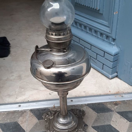Ditmar antique oil lamp used, Austrian, early 20th century