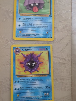 Κάρτες Pokemon Shellder και Cloyster μεταχειρισμένες