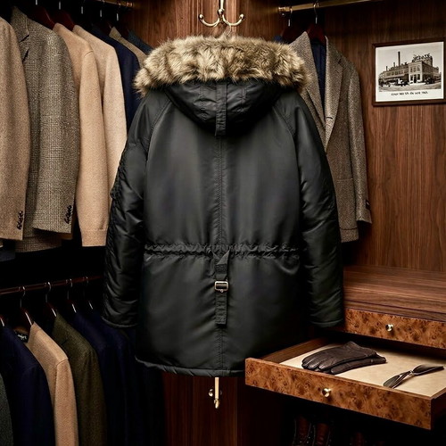 Schott NYC Type N-3B Extreme Cold Weather Roll-Up Parka Size L